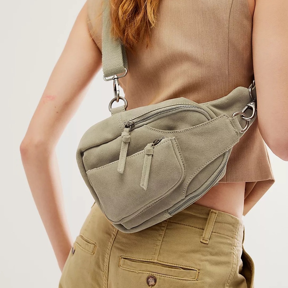 Free People Hudson Sling Bag, color Mineral